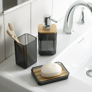 Mainstays 3-Piece Bath Accessory Set Gray