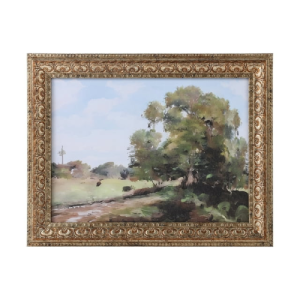 Home Decor Collection Modern Tree Landscape 11"x14" Canvas Print with Gold Frame